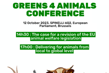 Greens 4 Animals Event on October 12th in the European Parliament.